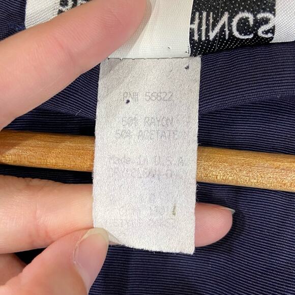 Vintage Union Label Betsey’s Things Medium Navy & Gold Belted Jumpsuit - Picture 13 of 14